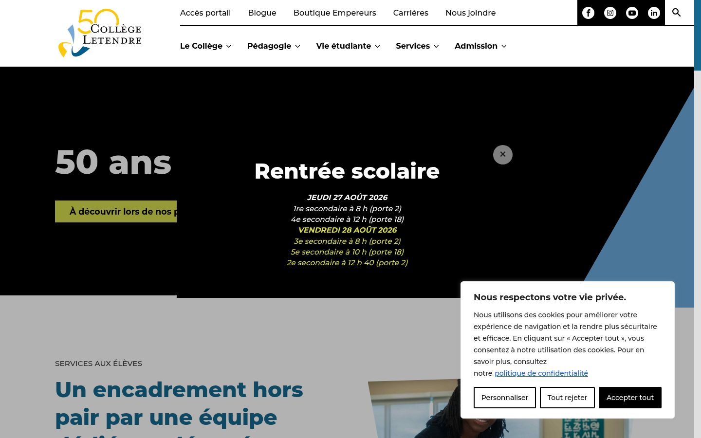 Screenshot of the consent banner shown before any interaction