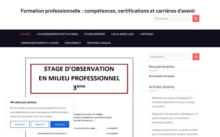 Screenshot of collegemonsegur.fr