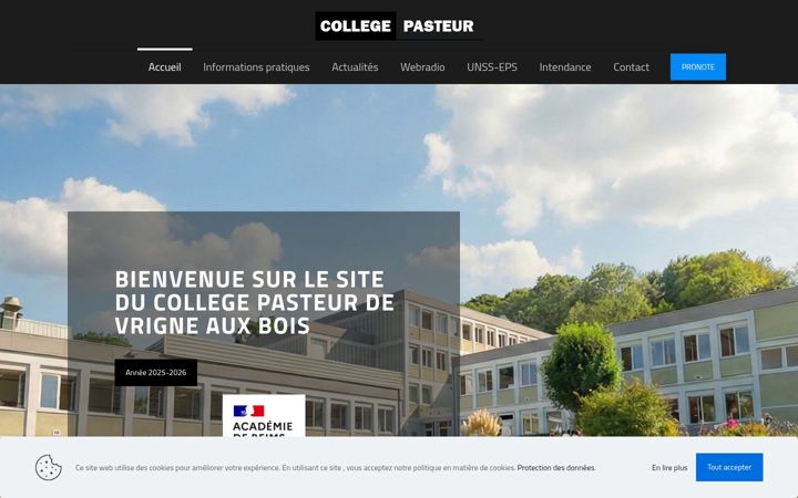Screenshot of collegepasteur.fr