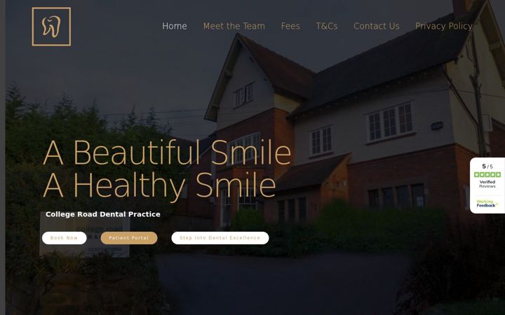 Screenshot of collegeroaddental.co.uk