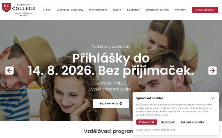 Snimka zaslona za colleges.cz