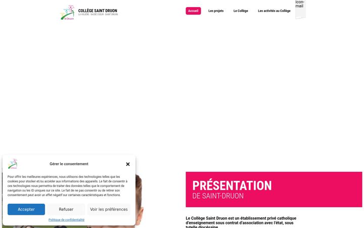 Screenshot of collegesaintdruon.fr