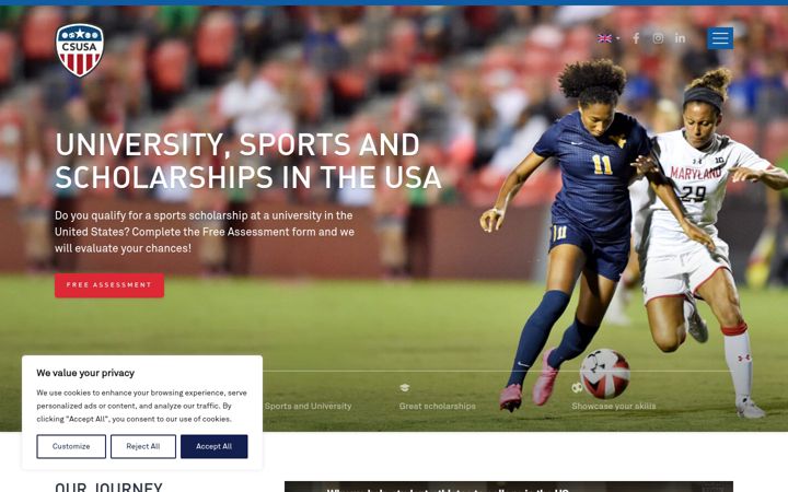 Screenshot of collegescholarshipsusa.com