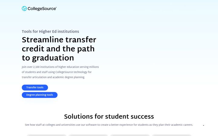 Screenshot of collegesource.com