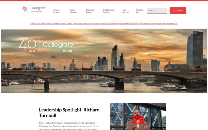 Screenshot von collegiate.co.uk