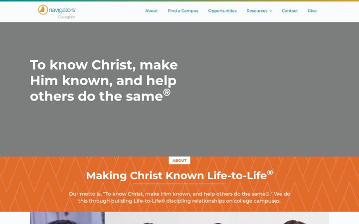 Captura de ecrã de collegiatenavigators.org