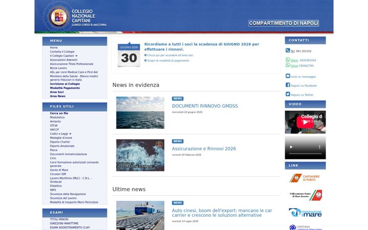 Screenshot of collegiocapitani.com