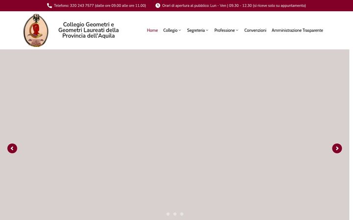 Skærmbillede af collegiogeometri.aq.it