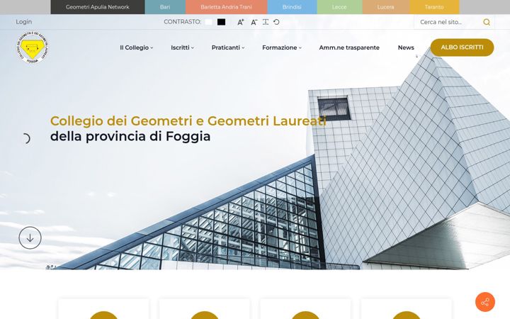 Screenshot of collegiogeometrifoggia.it