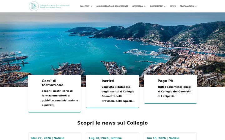 Skærmbillede af collegiogeometrilaspezia.it