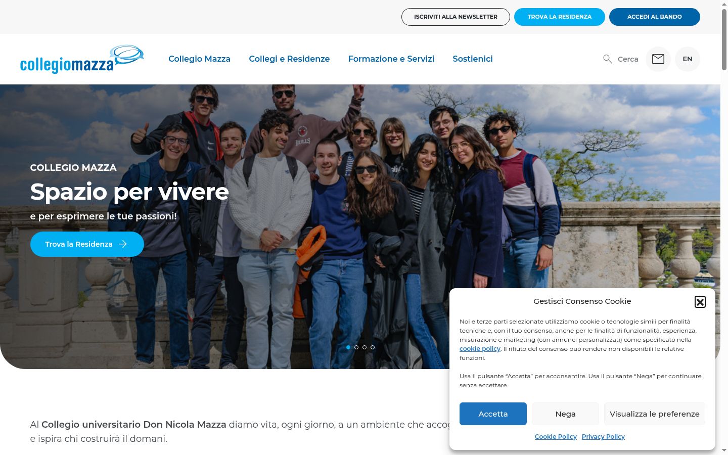 Screenshot des Einwilligungsbanners vor jeglicher Interaktion