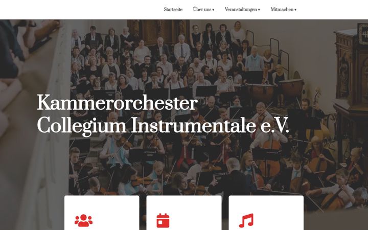 Screenshot of collegium-instrumentale.de