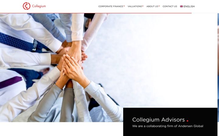 Screenshot of collegiumadvisors.com
