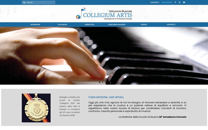Screenshot of collegiumartis.it