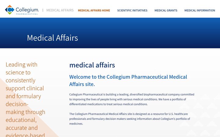 Screenshot von collegiummedical.com