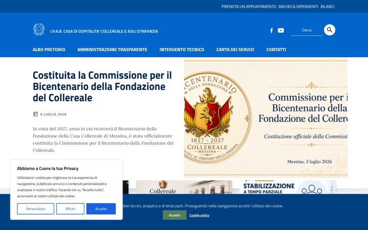 Screenshot stránky collereale.it