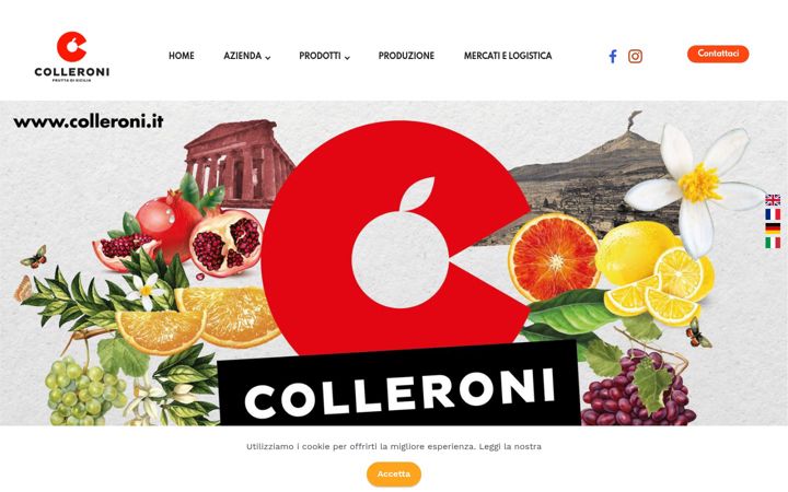 Screenshot stránky colleroni.it