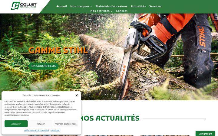 Screenshot of collet-motoculture.fr