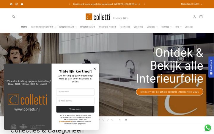 Screenshot of colletti.nl