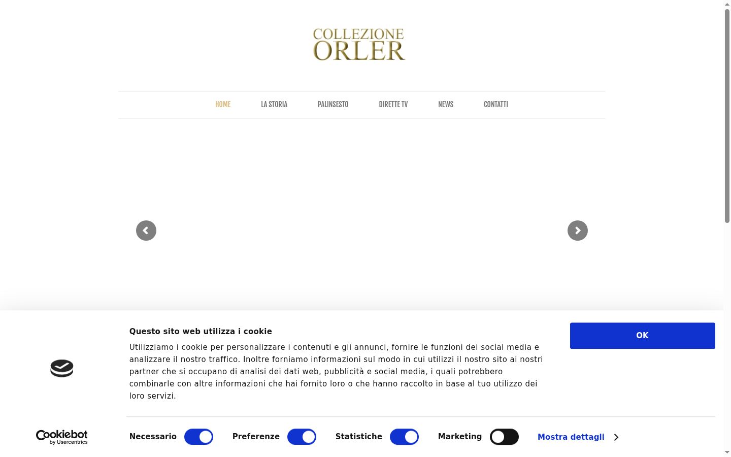 Captura de ecrã do banner de consentimento apresentado antes de qualquer interação