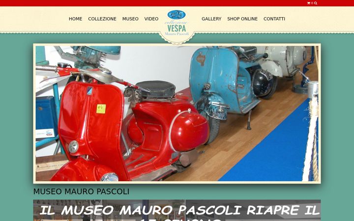 Screenshot stránky collezionevespa.it