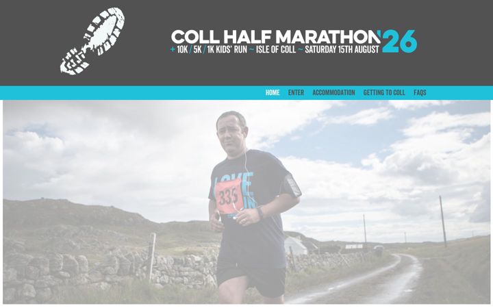 Screenshot of collhalfmarathon.org.uk