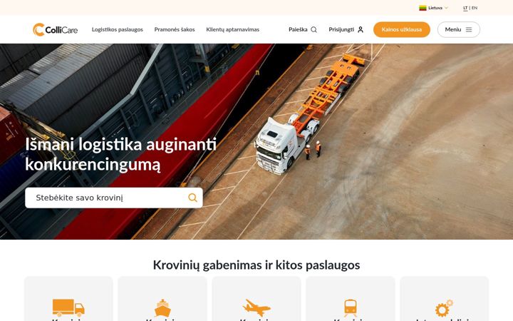Skærmbillede af collicare.lt