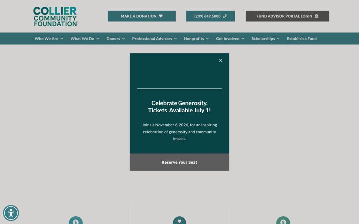 Screenshot of colliercf.org