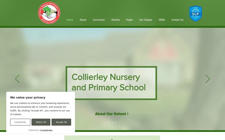 Screenshot von collierleyprimary.org.uk