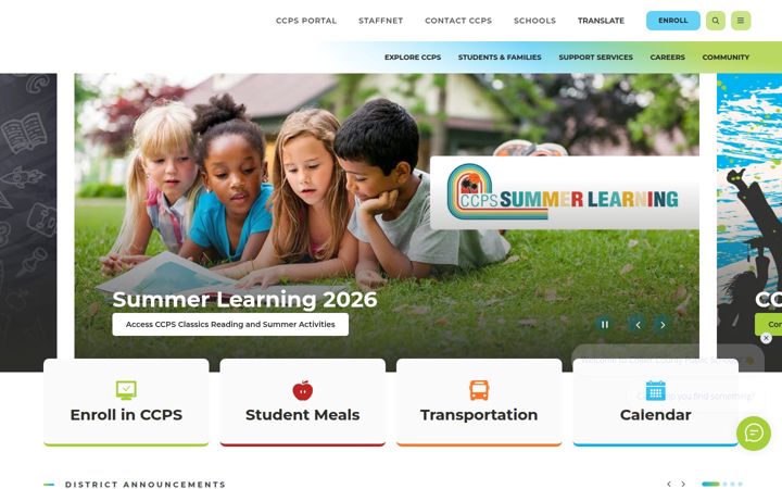 Screenshot of collierschools.com