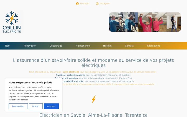 Screenshot of collin-electricite.fr