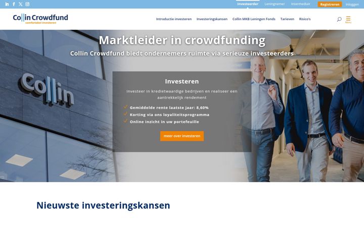 Screenshot of collincrowdfund.nl