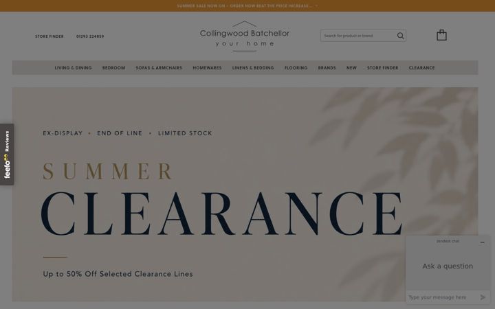 Screenshot von collingwoodstores.co.uk