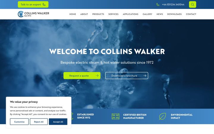 Screenshot von collins-walker.co.uk