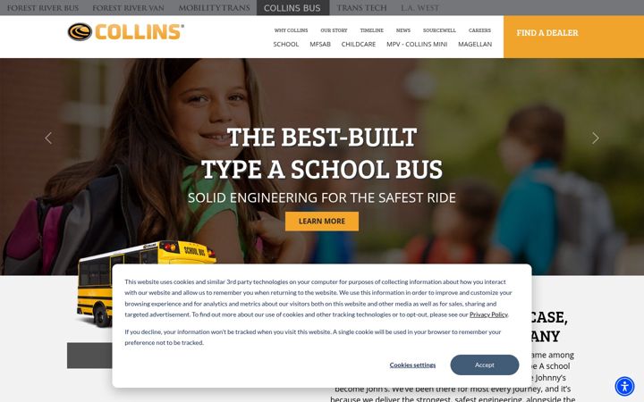 Screenshot ta' collinsbuscorp.com