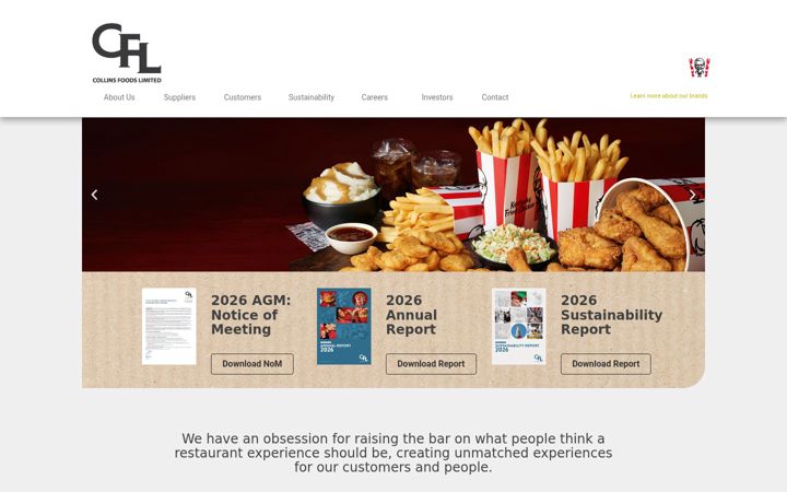 Screenshot of collinsfoods.com