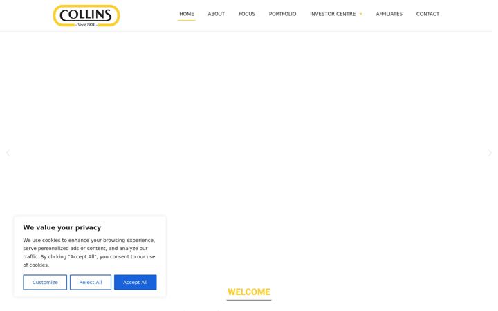 Skärmbild av collinsgroup.co.za