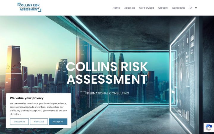 Screenshot of collinsrisk.com