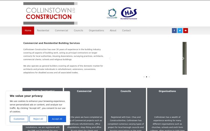 Screenshot of collinstown.co.uk