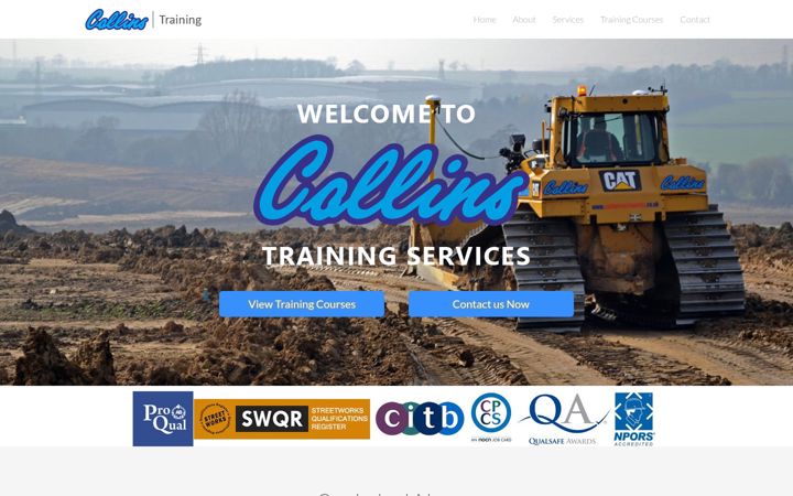 Screenshot of collinstraining.co.uk