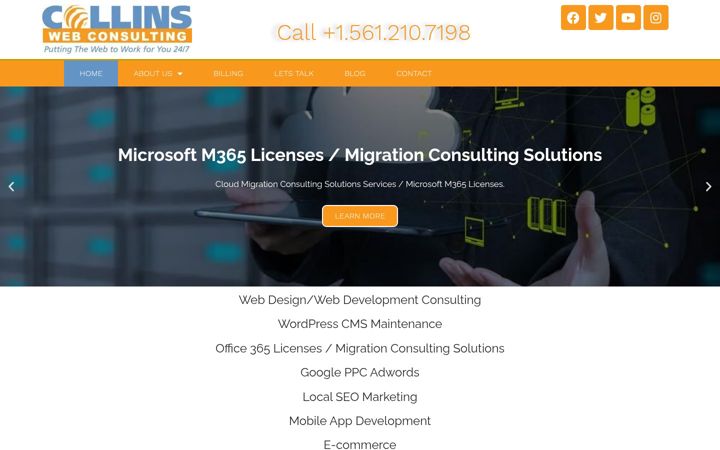 Screenshot of collinswebconsulting.com