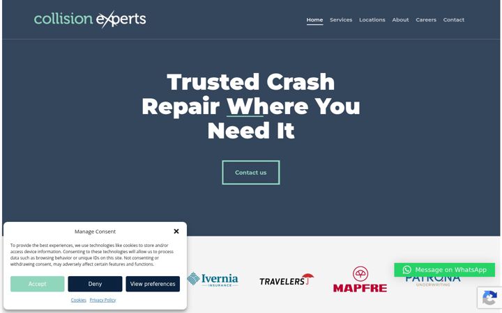 Capture d'écran de collisionexperts.ie