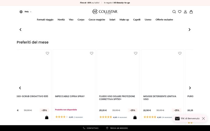 Screenshot von collistar.it