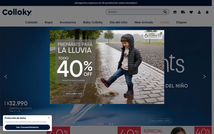 Screenshot ta' colloky.cl