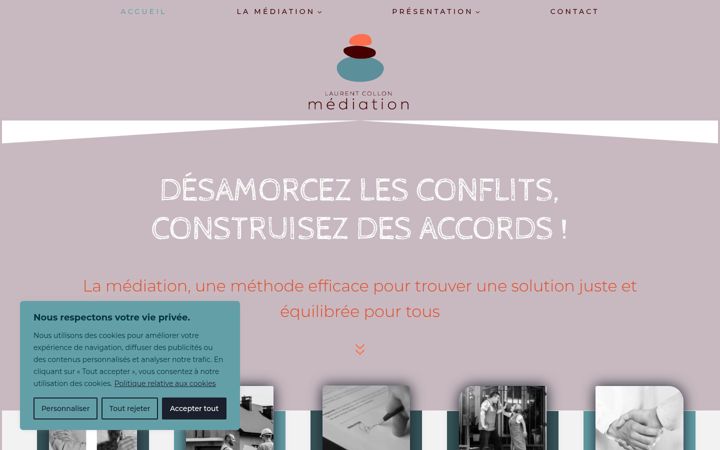 Screenshot of collonmediation.be