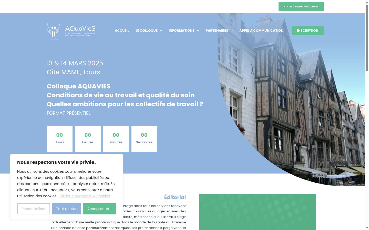 Captura de ecrã do banner de consentimento apresentado antes de qualquer interação