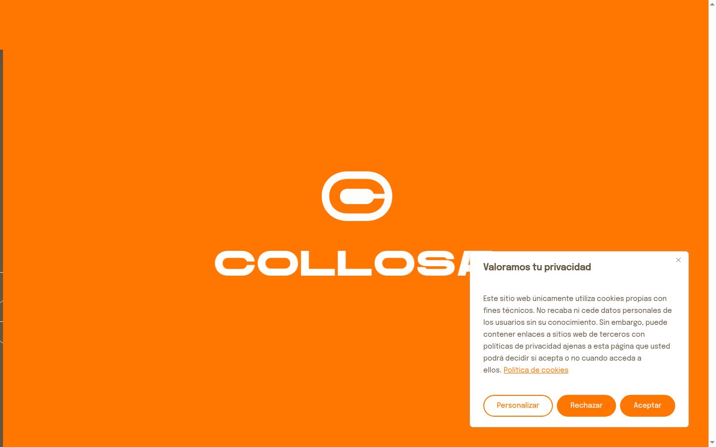 Screenshot des Einwilligungsbanners vor jeglicher Interaktion