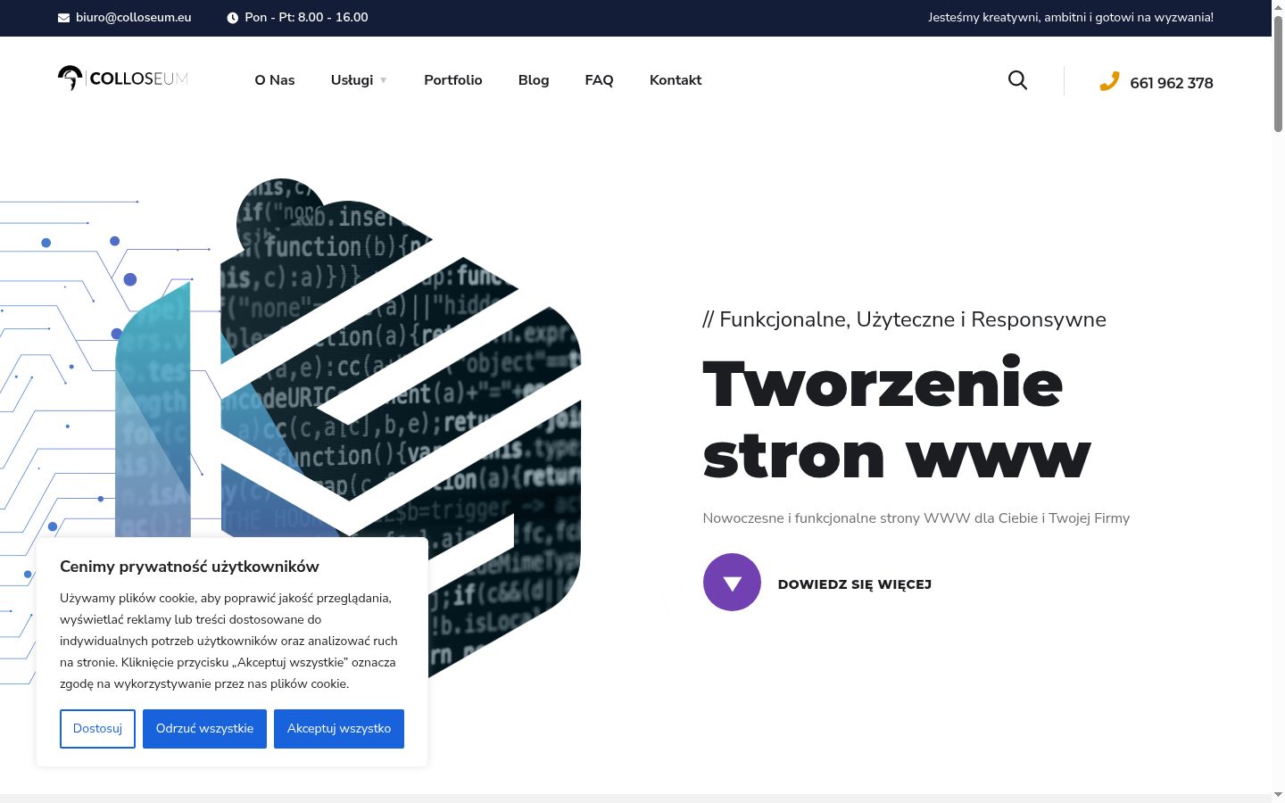 Zrzut ekranu banera zgody wyświetlanego przed jakąkolwiek interakcją