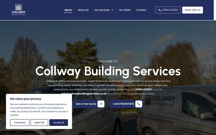 Screenshot of collwaybuildingservices.co.uk
