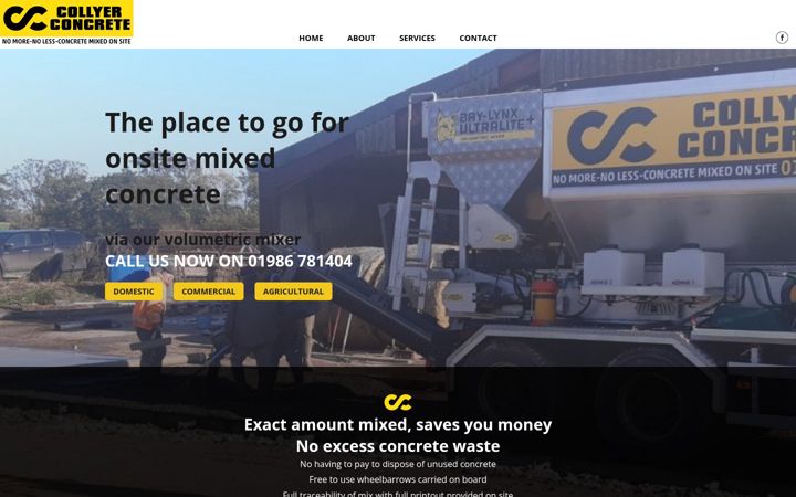 Screenshot of collyerconcrete.co.uk